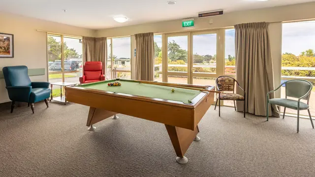 Longwood Care Home - community lounge pool table