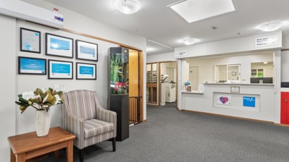 Reception of Sunset Care Home