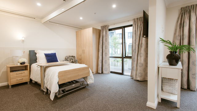 Crofton Downs Care Home Room - bed