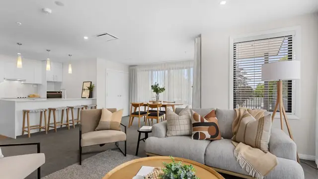 Kaiapoi Apt - living and kitchen 