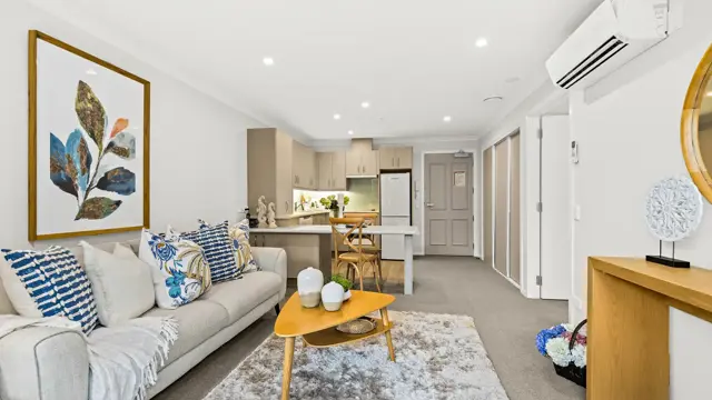 Apt 101 - living and kitchen 