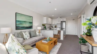 Manurewa apartment - lounge and kitchen 