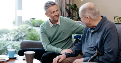 Father son at Bupa Care Home