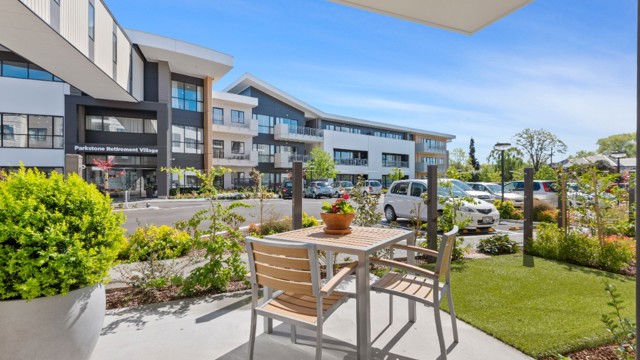 Outside parkstones retirement village