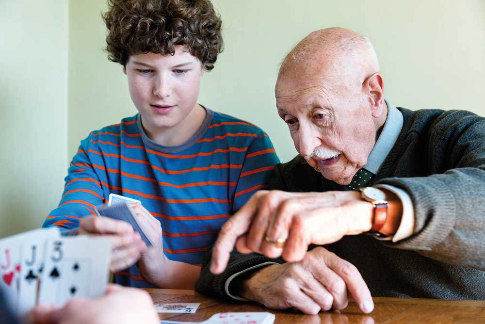 Grandson Grandad Playing