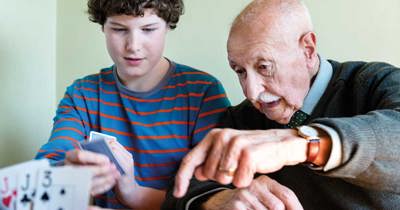 Grandson Grandad Playing