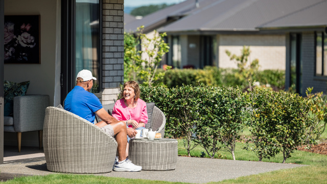 Ashford Retirement Village Patio and Residents 