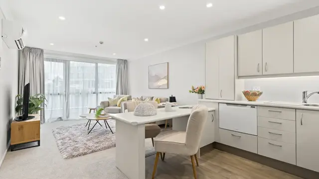 Apt 217 - kitchen and living 