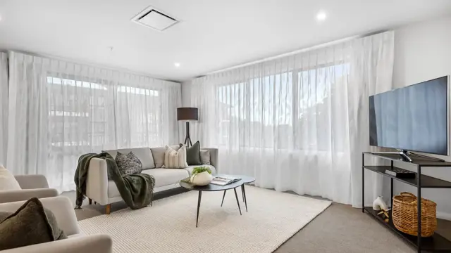 Rakahui Apt - living area with TV 
