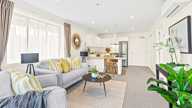 Living Space and Kitchen Glenburn Apartment