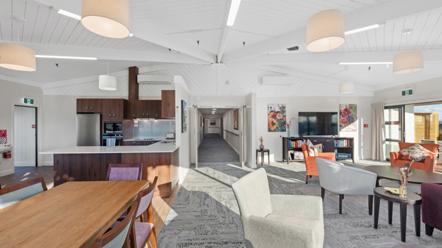 Liston Heights - serviced apartment community lounge and kitchen 