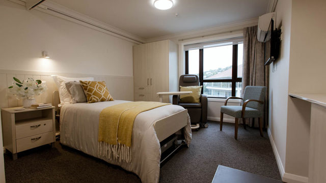 Crofton Downs Care Home Room bed