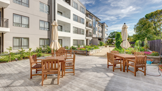 Communal Outdoor Seating Area Parkstone Village 