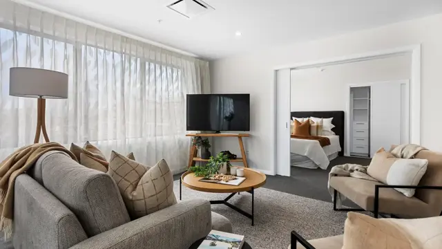 Kaiapoi Apt - living and bedroom