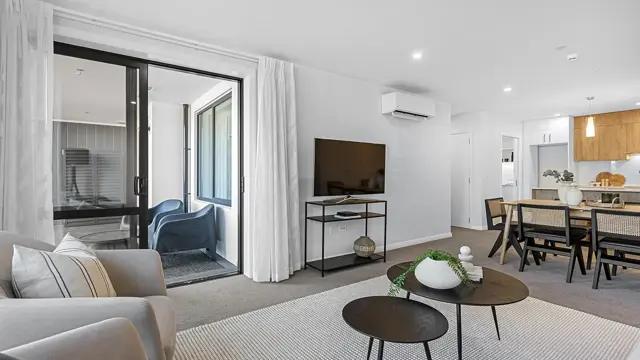 Rangitata apartment - lounge, dining and kitchen 
