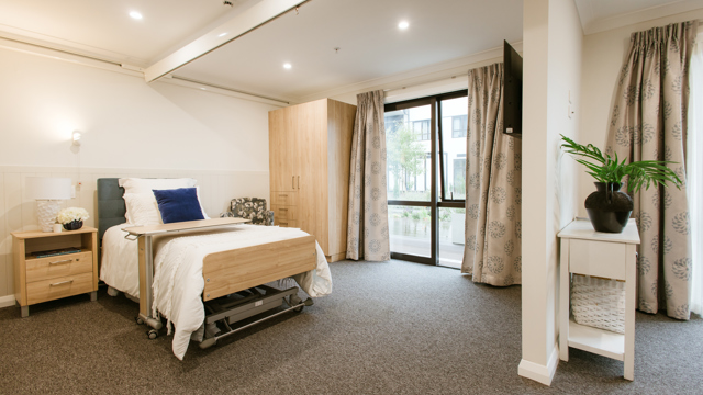 Crofton Downs Care Home Room - bed