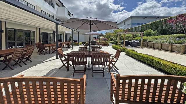 Building exterior and patio 