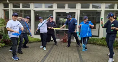 Redwoods team in excercising