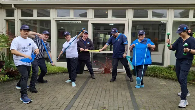 Redwoods team in excercising