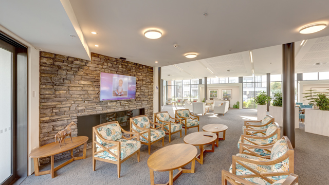 Indoor Fireplace and Seating Parkstone Village 
