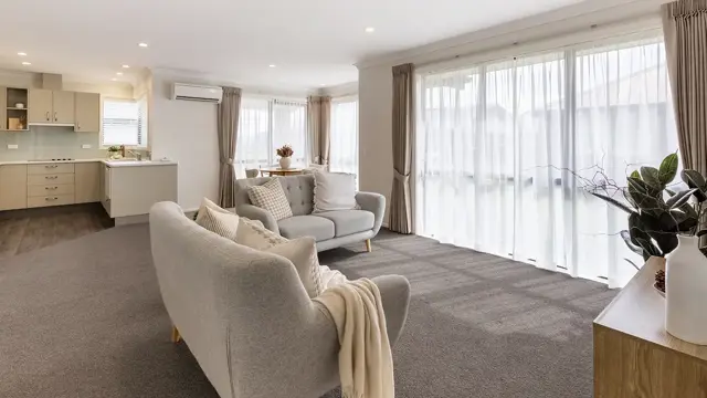 Longwood Retirement Village _ Villa lounge and kitchen 