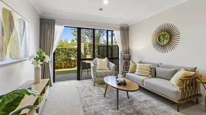 Ground floor New Lynn apartment lounge 