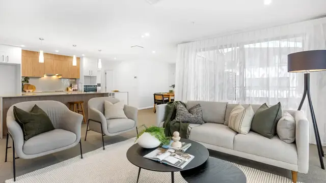 Rakahui Apt - living and kitchen 