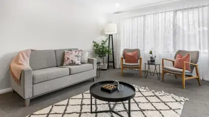 Ōtākaro Apt - living area 
