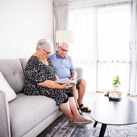 Active couple at Totara Gardens Village