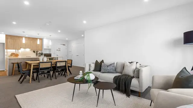 Rangitata apartment - lounge, dining and kitchen 