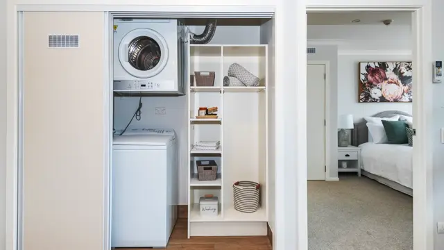 Saint Andrews apartment bedroom and laundry