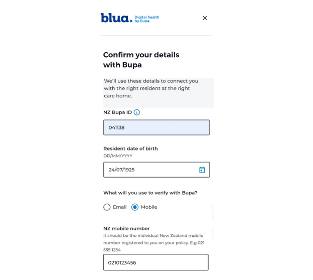 Confirming your details